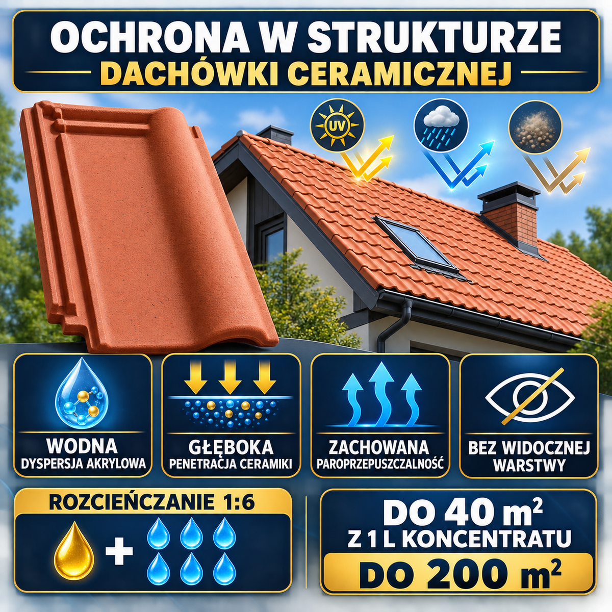 ESANDOL pro line protective coating ceramic roof tile