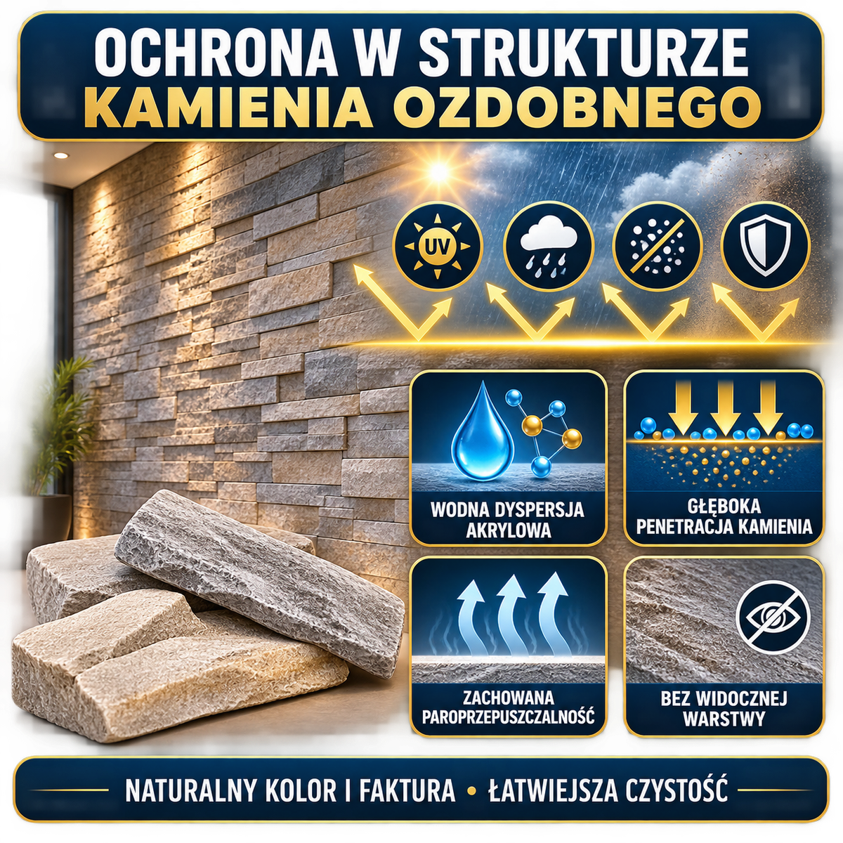 ESANDOL pro line protective coating decorative stone