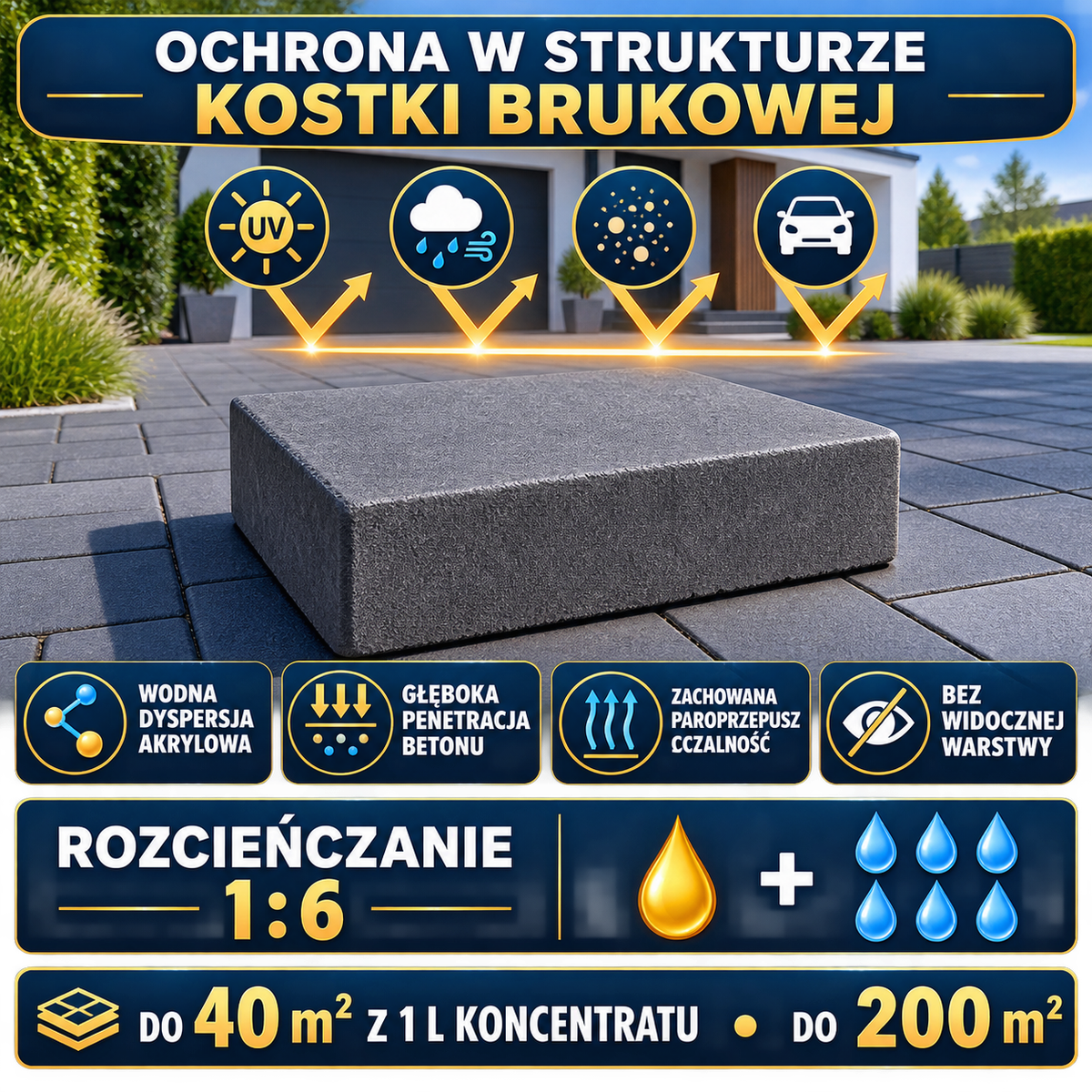 ESANDOL pro line protective coating paving blocks