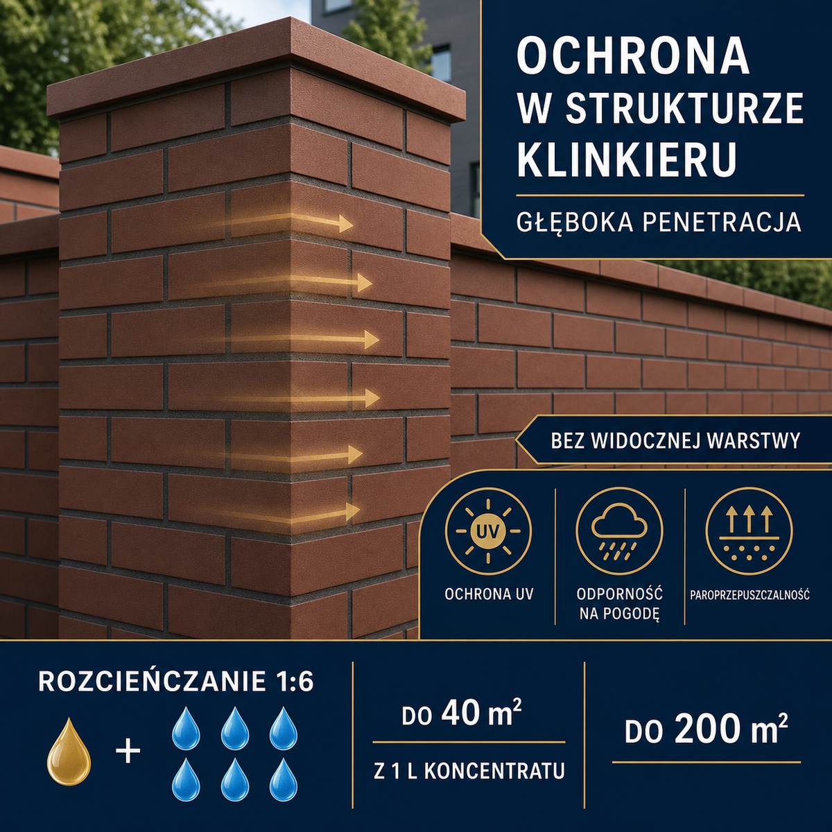 ESANDOL pro line protective coating clinker brick fence