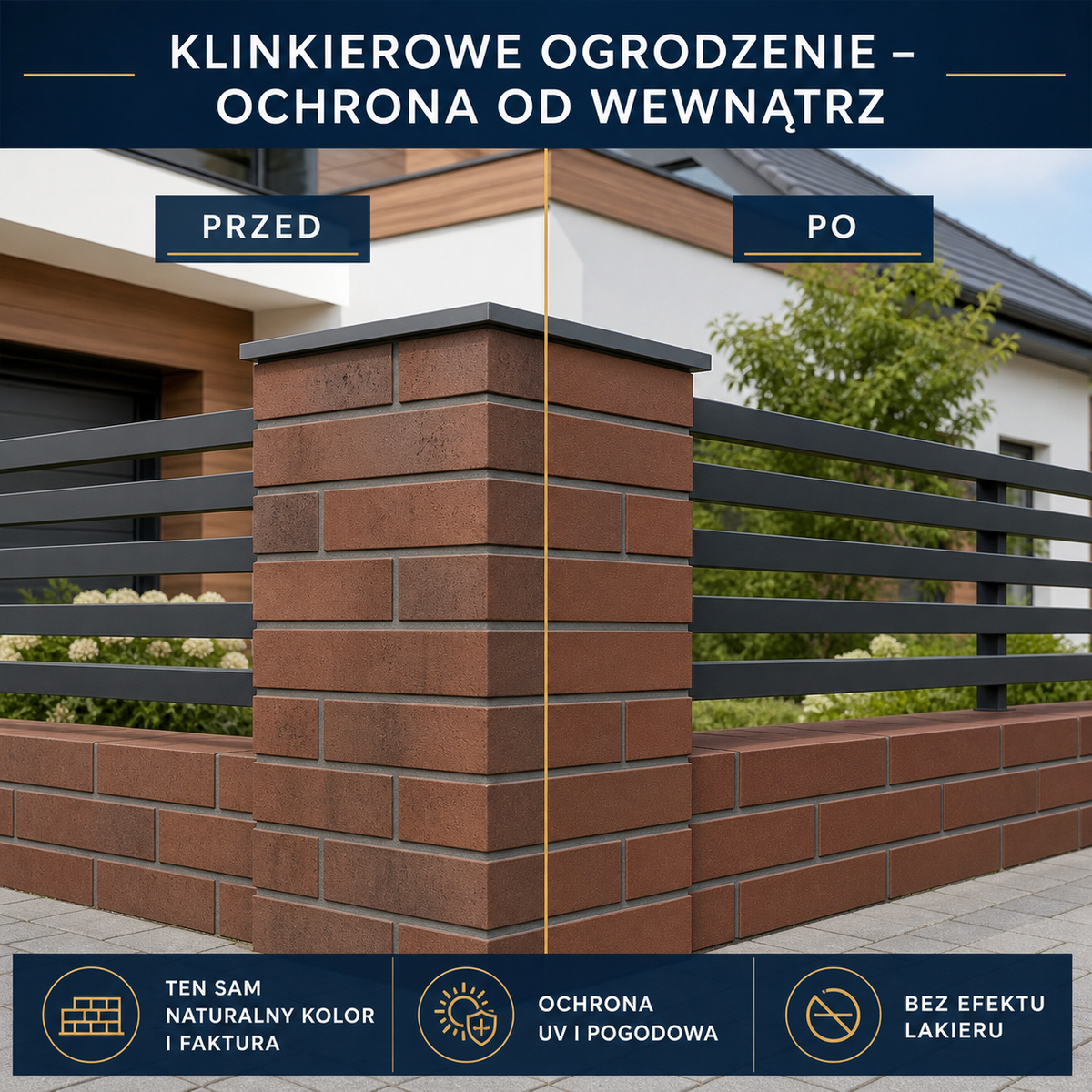 ESANDOL pro line protective coating clinker brick fence