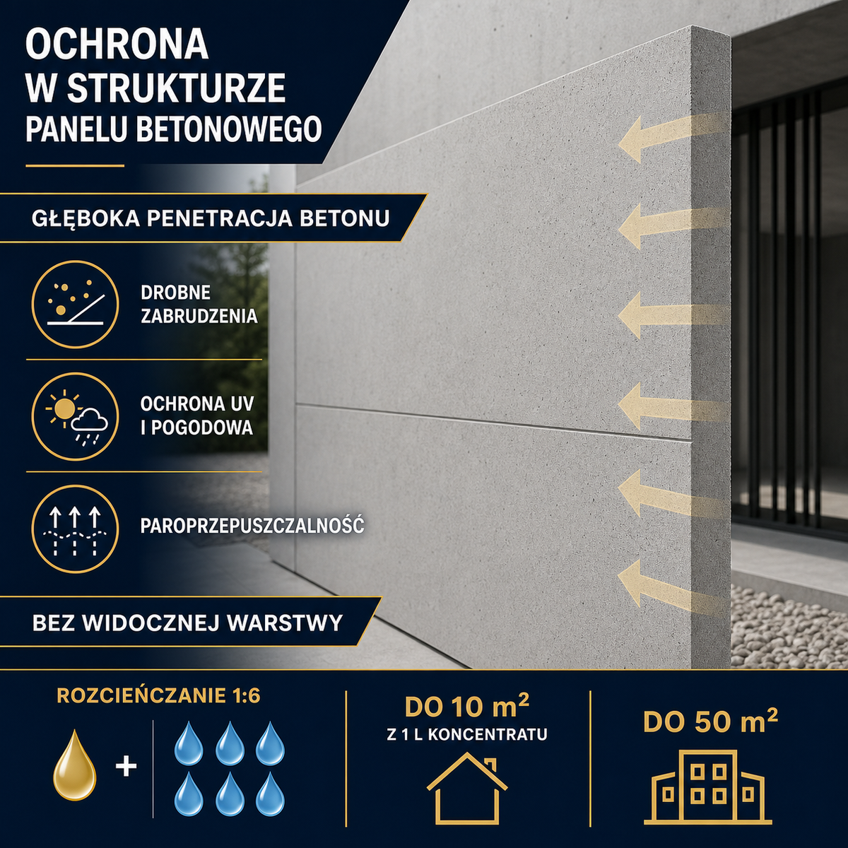ESANDOL pro line protective coating concrete panels