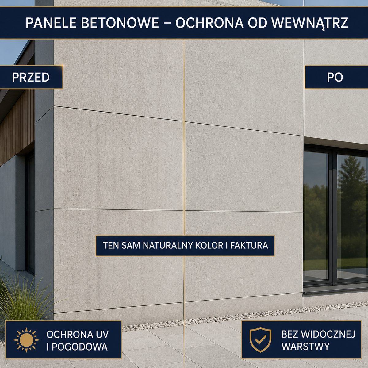 ESANDOL pro line protective coating concrete panels