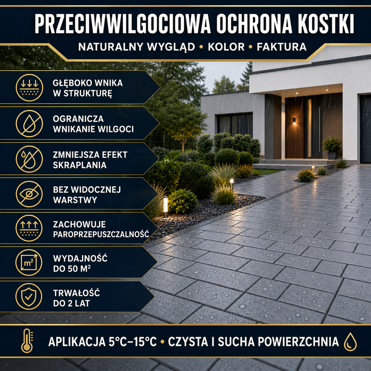 HYDROPROX anti-moisture impregnant paving stones