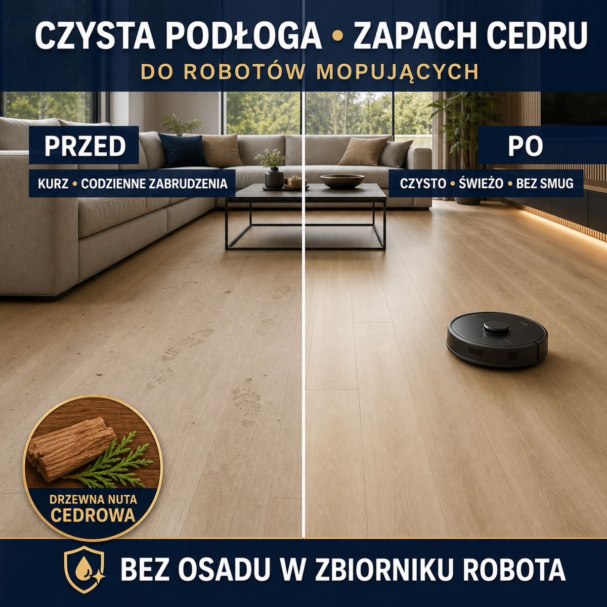 HYDROPROX cleaning liquid for mopping robots - cedar scent