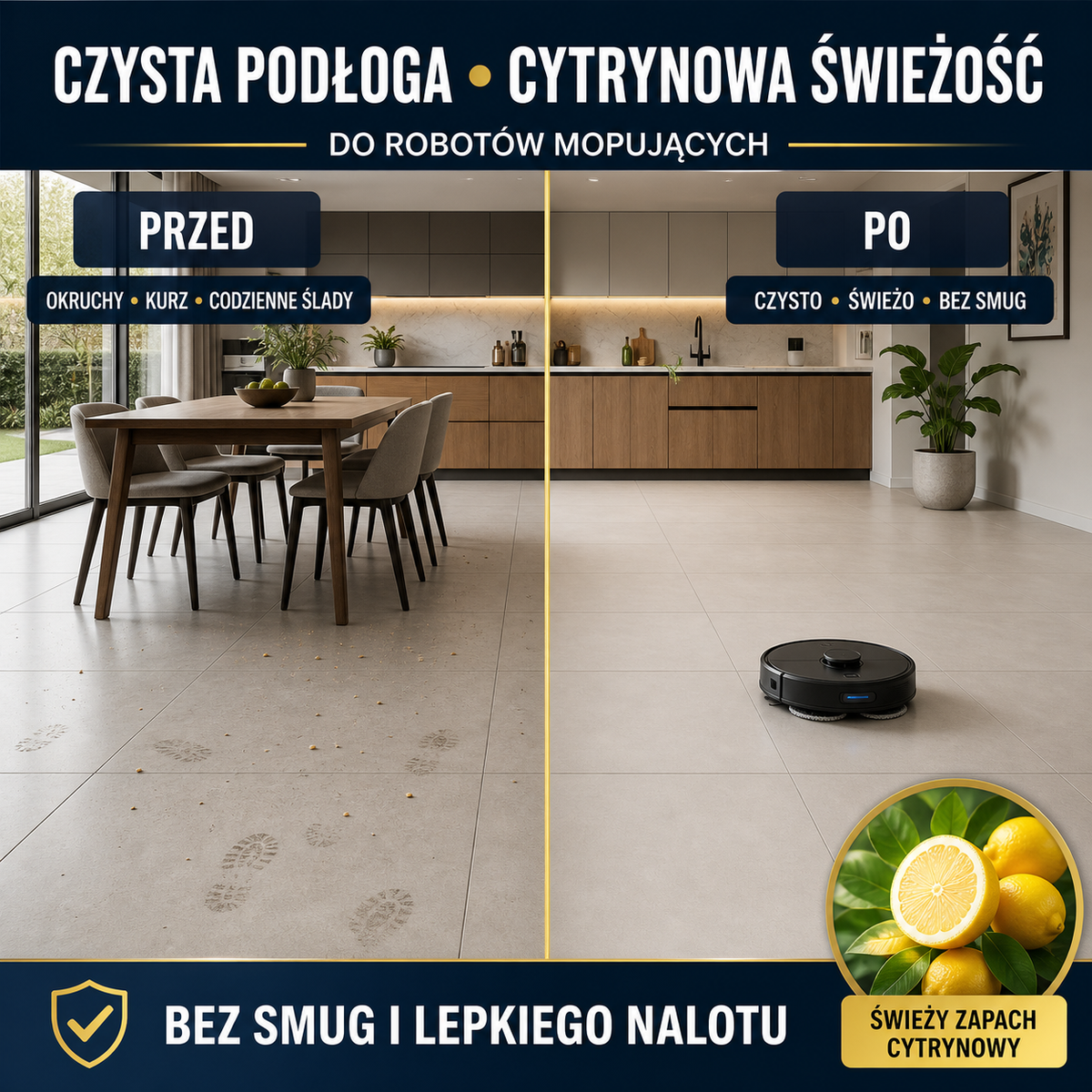 HYDROPROX cleaning liquid for mopping robots - lemon scent