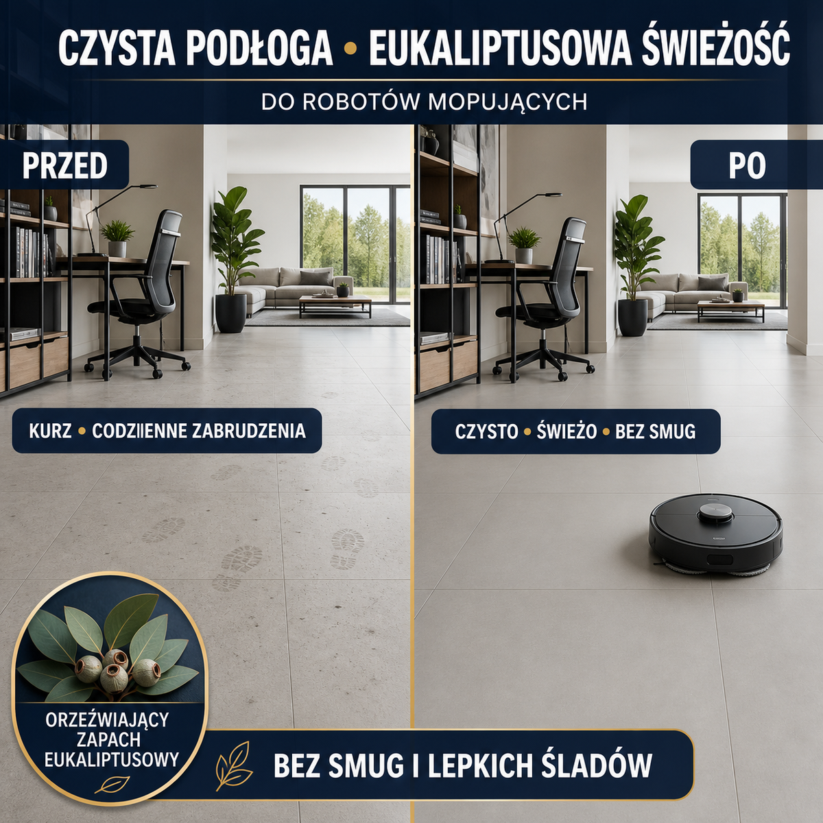 HYDROPROX cleaning liquid for mopping robots - eucalyptus scent