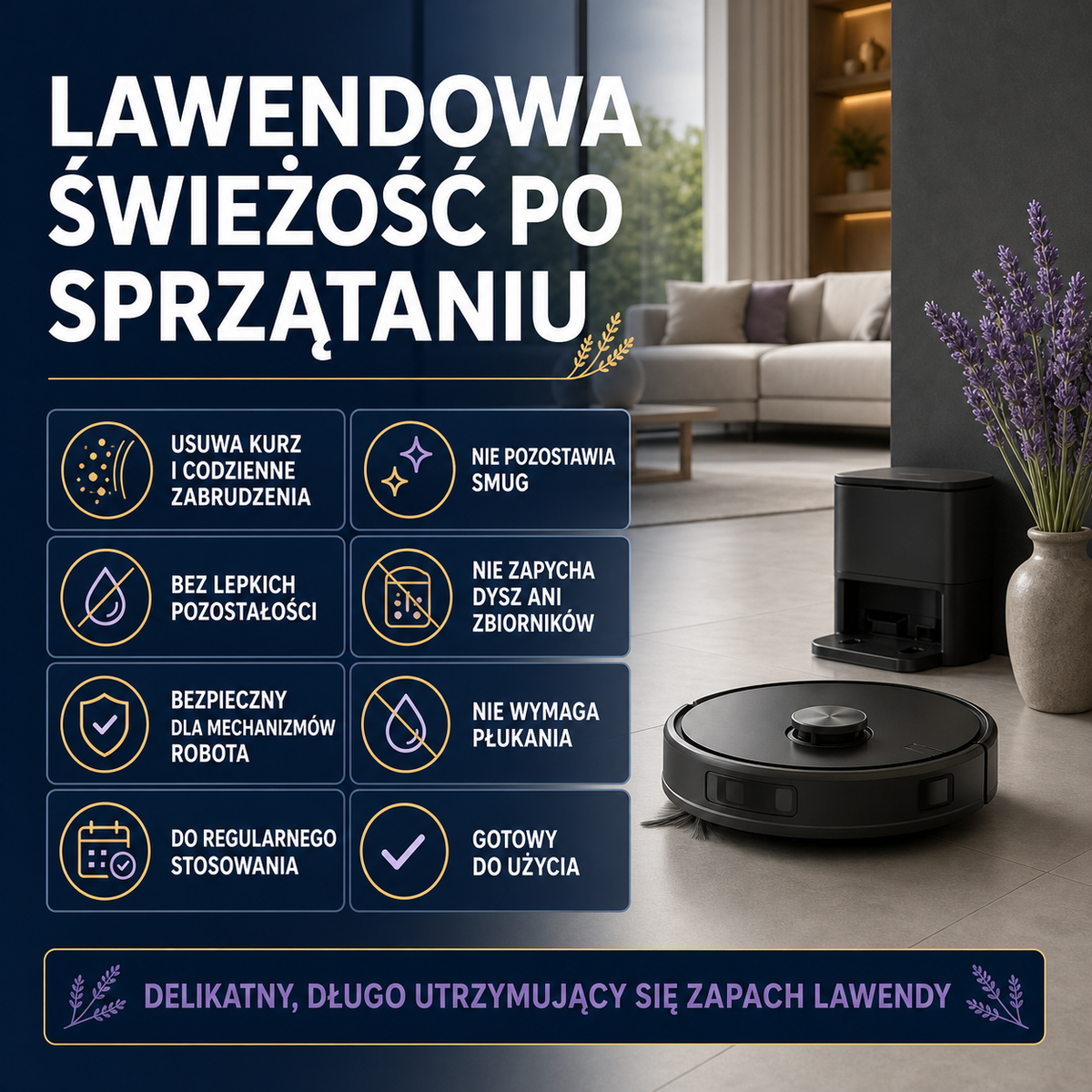 HYDROPROX cleaning liquid for mopping robots - lavender scent
