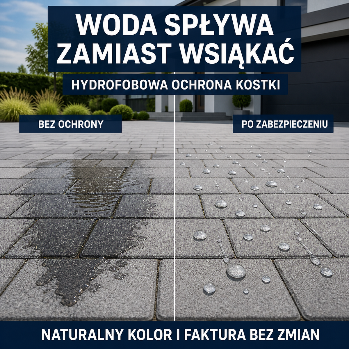 HYDROPROX hydrophobic coating paving stones