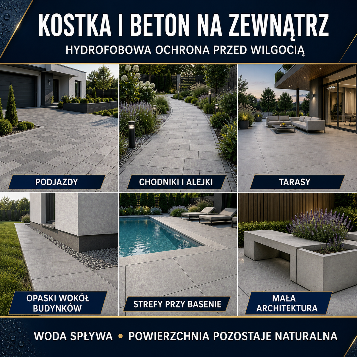 HYDROPROX hydrophobic coating paving stones