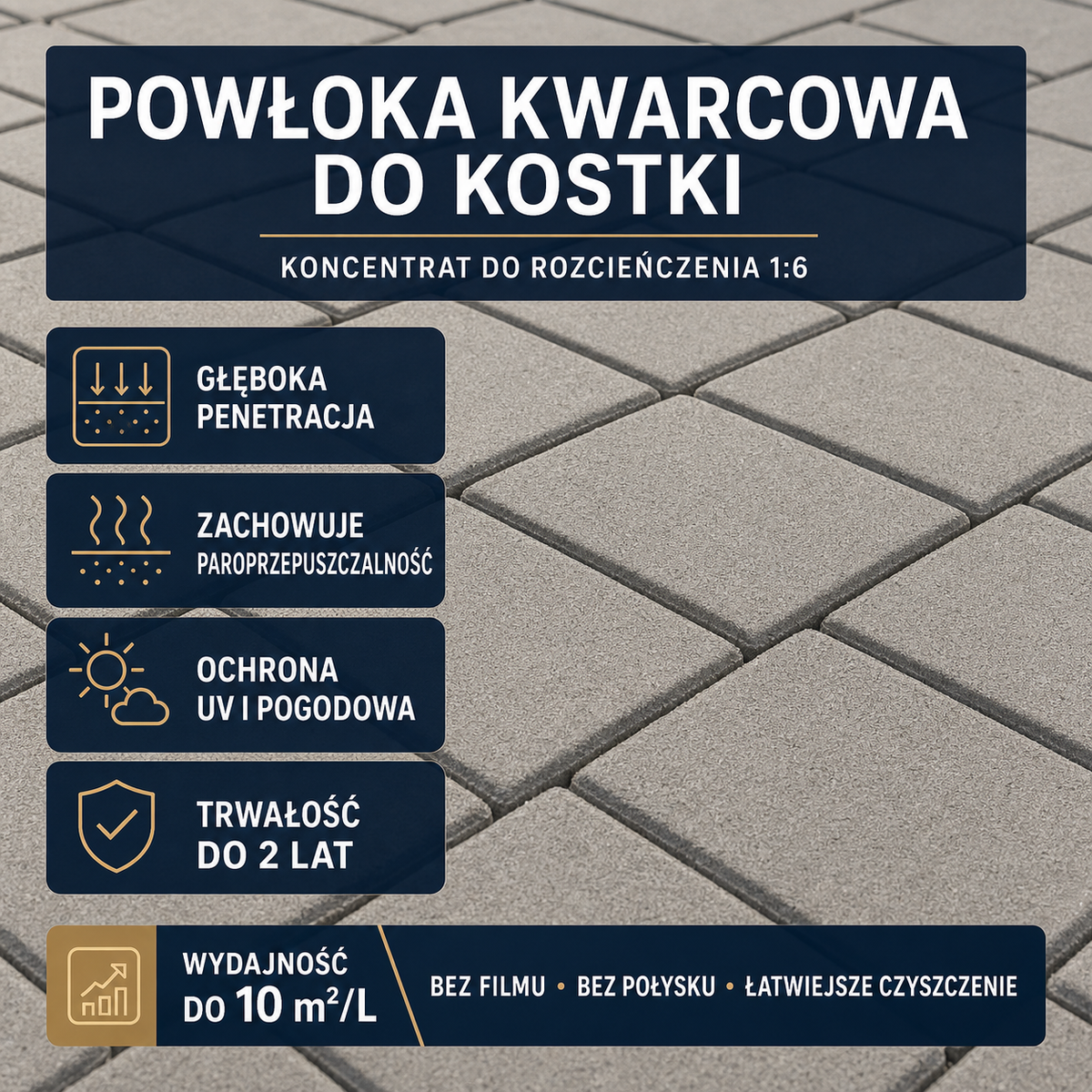 HYDROPROX quartz coating paving stones
