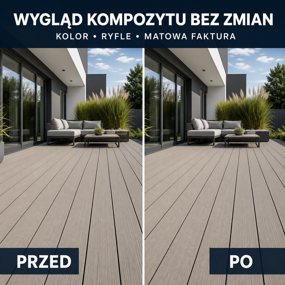 HYDROPROX protective coating composite decking boards