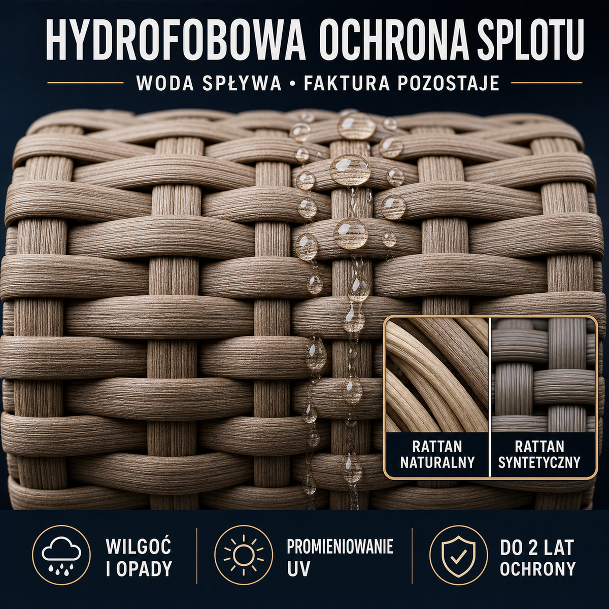 HYDROPROX hydrophobic protective coating for rattan