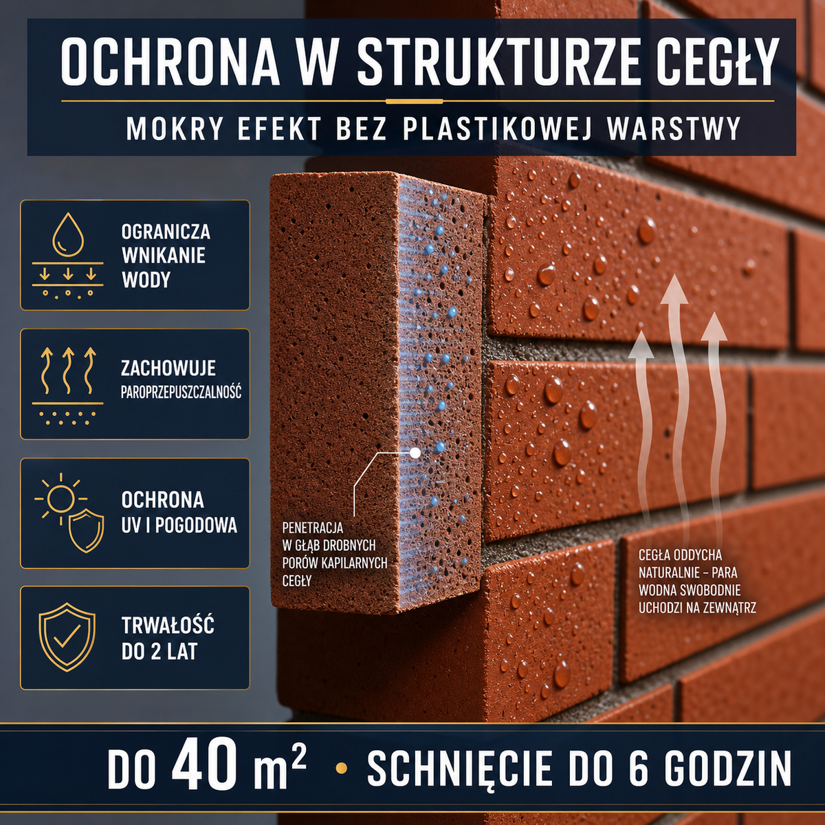 HYDROPROX wet brick protective coating