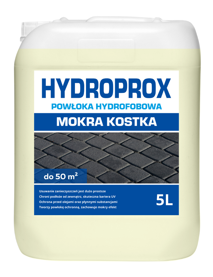 HYDROPROX protective coating wet paving stones