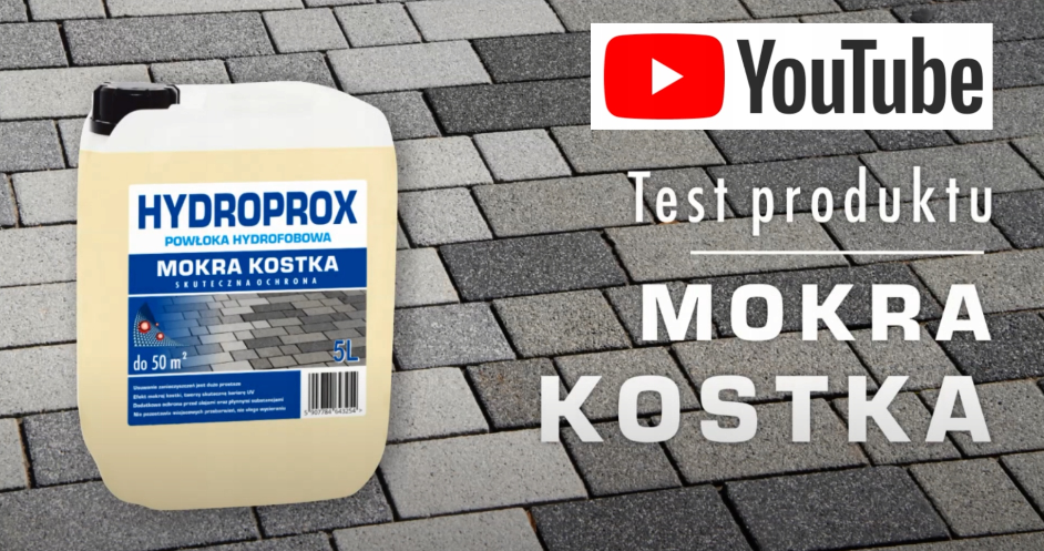 HYDROPROX protective coating wet paving stones