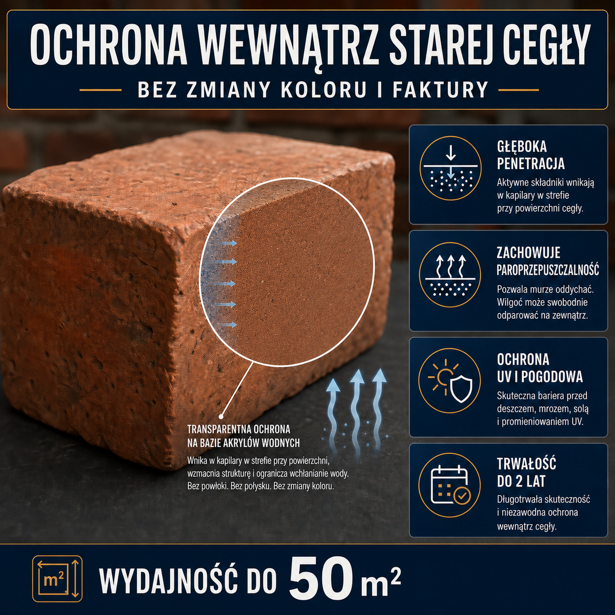 HYDROPROX protective coating old brick