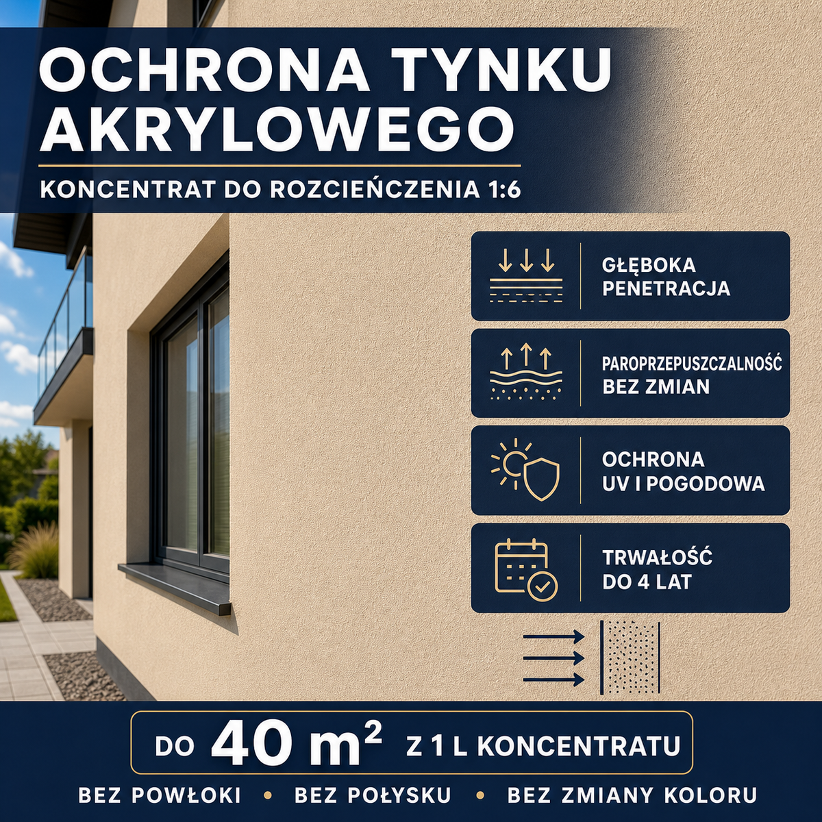 HYDROPROX protective coating acrylic facade plaster