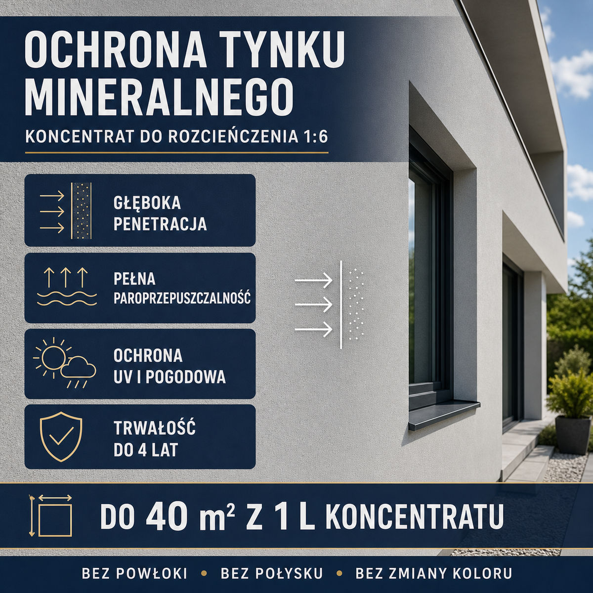 HYDROPROX protective coating mineral facade plaster