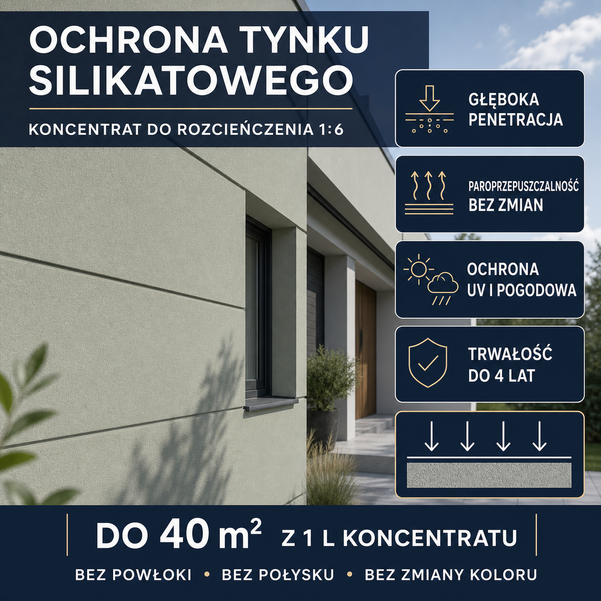 HYDROPROX protective coating silicate facade plaster