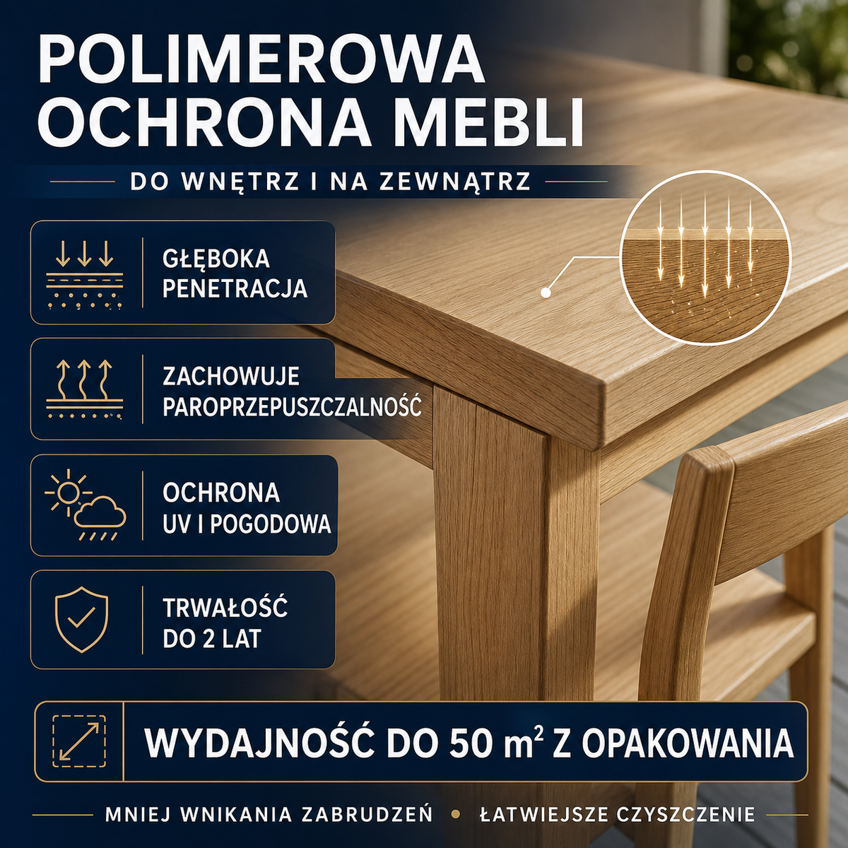 HYDROPROX polymer coating wooden furniture