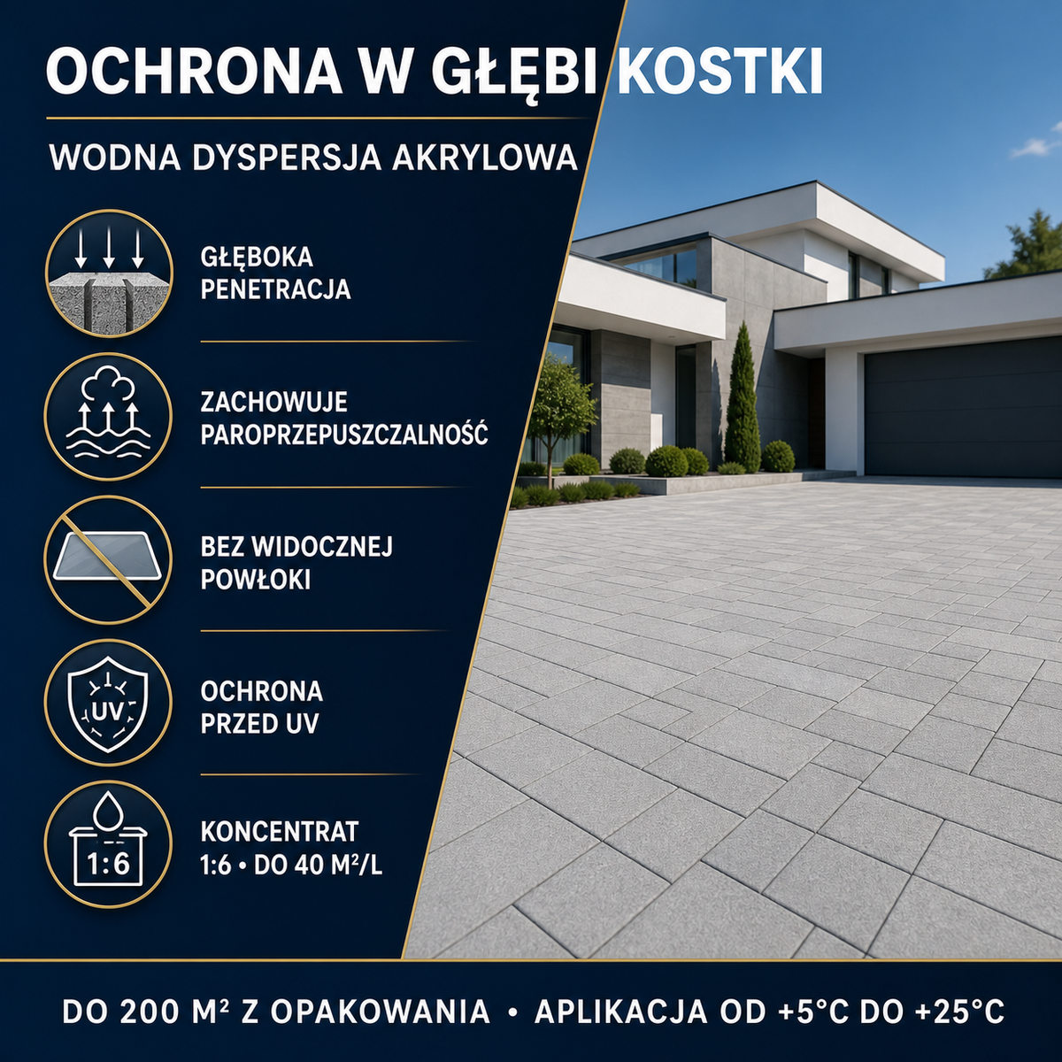 IZOMARK protective coating paving stone