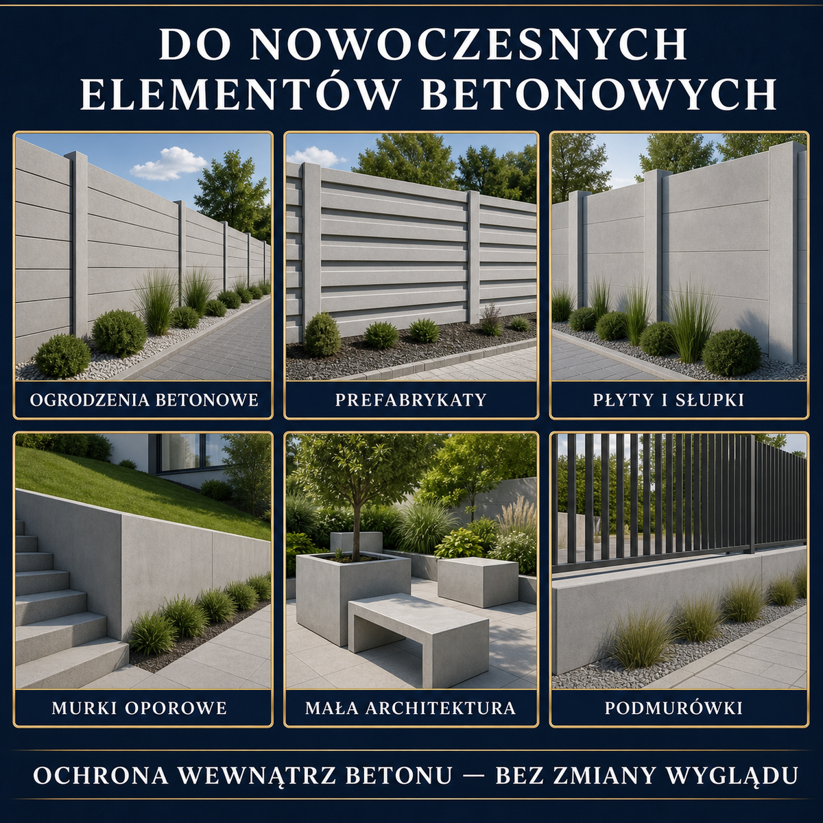 IZOMARK protective coating concrete fence