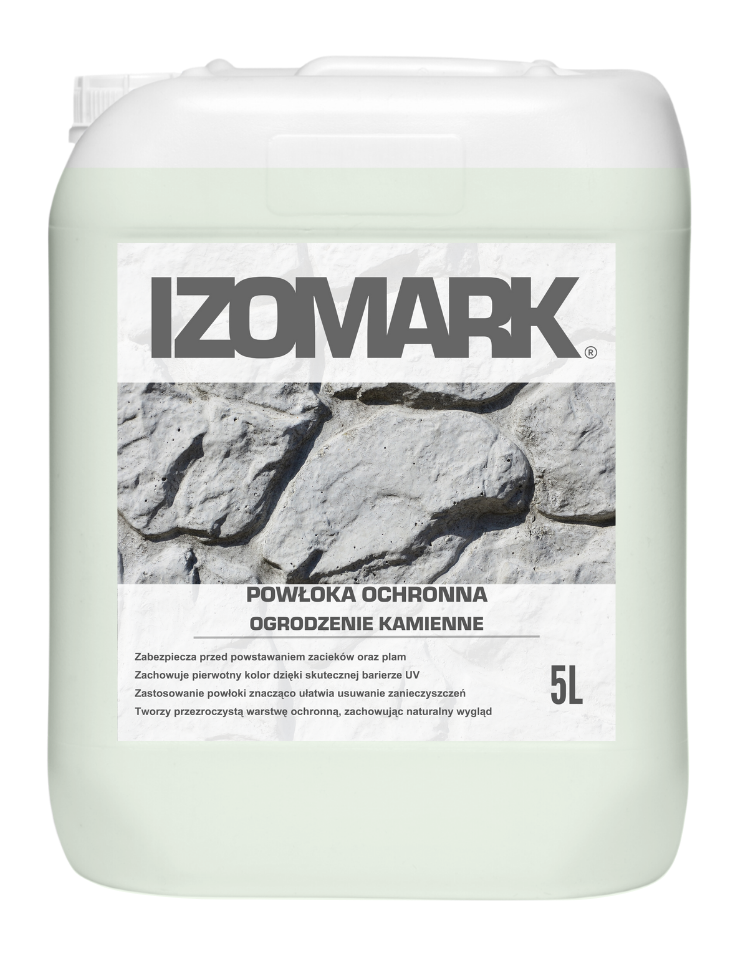 IZOMARK protective coating stone fence