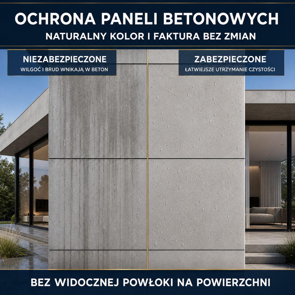 IZOMARK protective coating concrete panels
