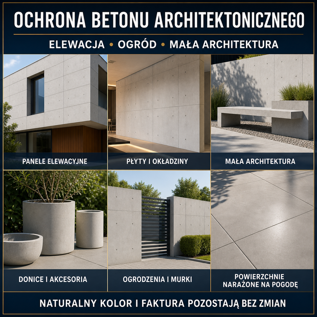 IZOMARK protective coating concrete panels