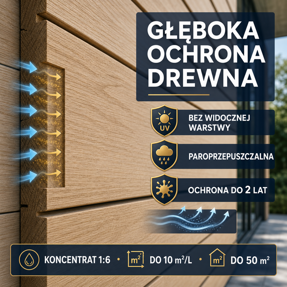 IZOMARK protective coating wooden panels
