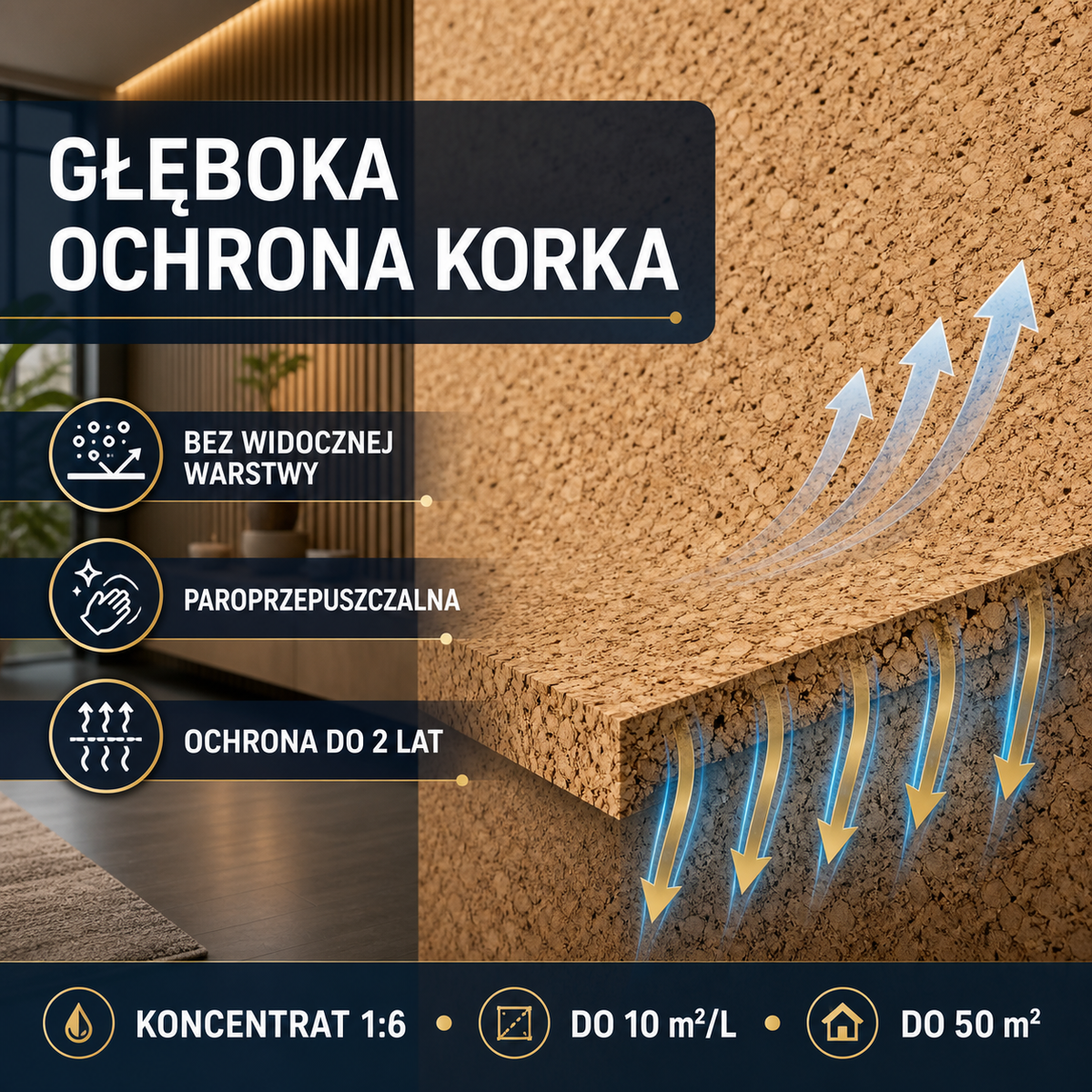 IZOMARK protective coating cork panels