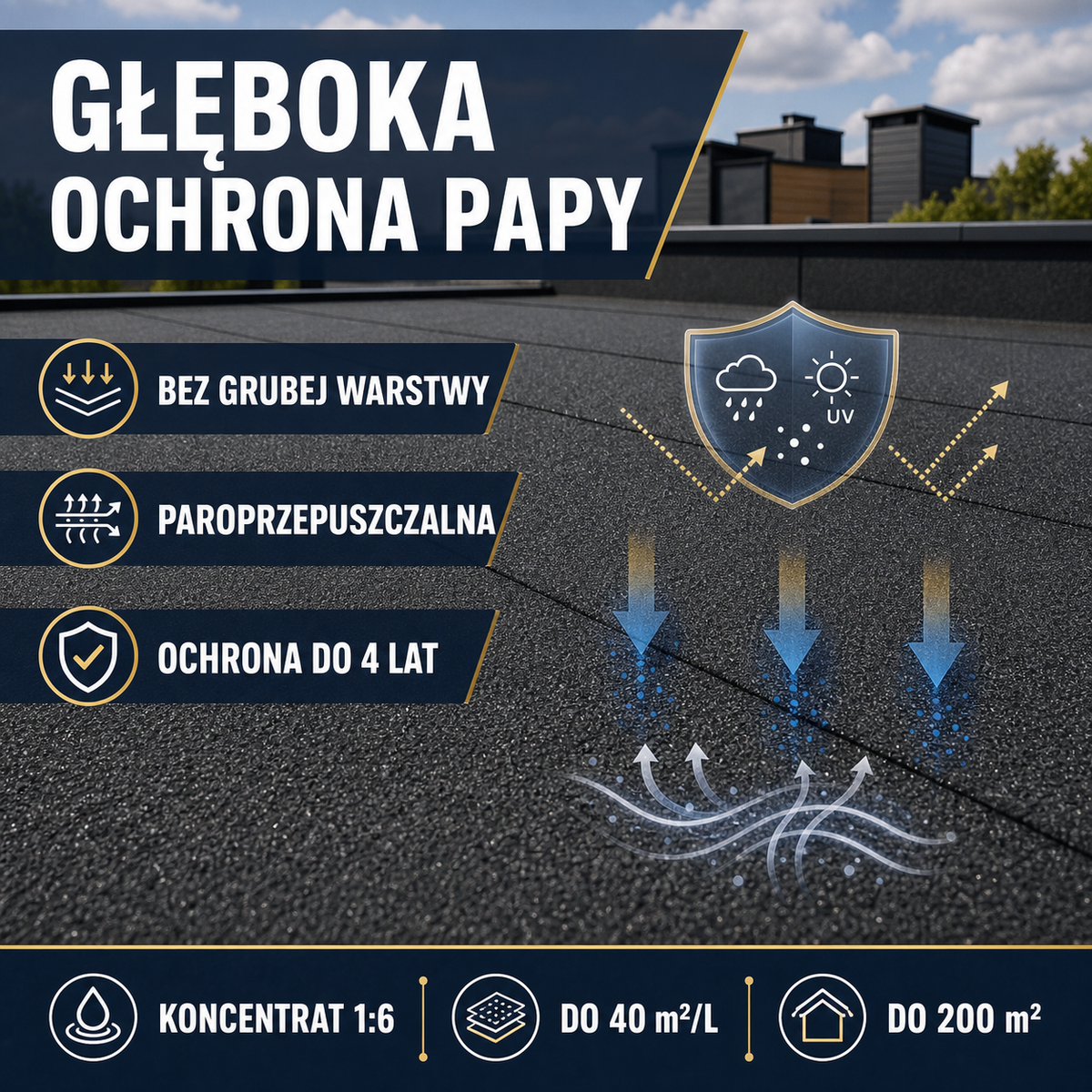 IZOMARK protective coating bituminous roofing