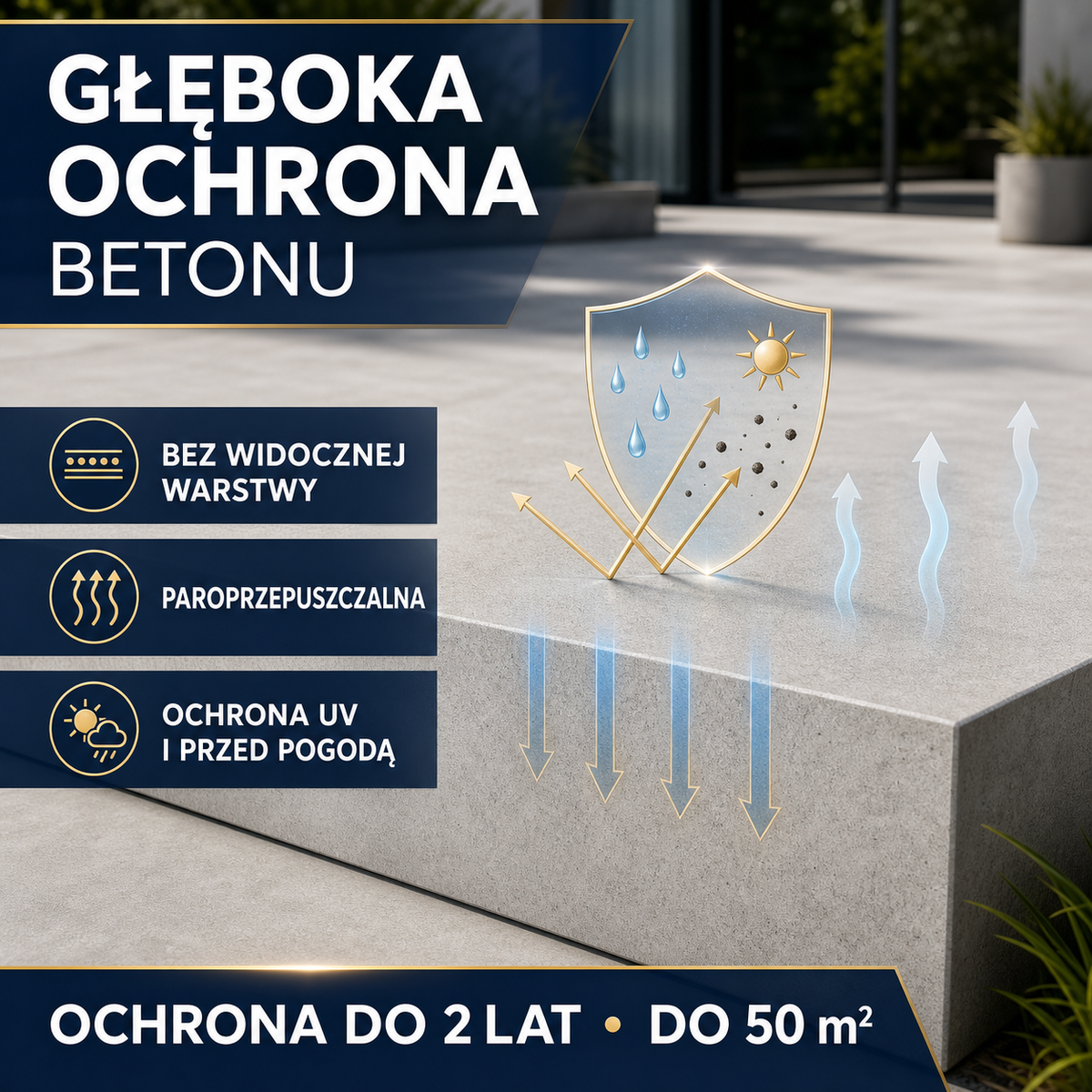IZOMARK protective coating concrete patio tiles