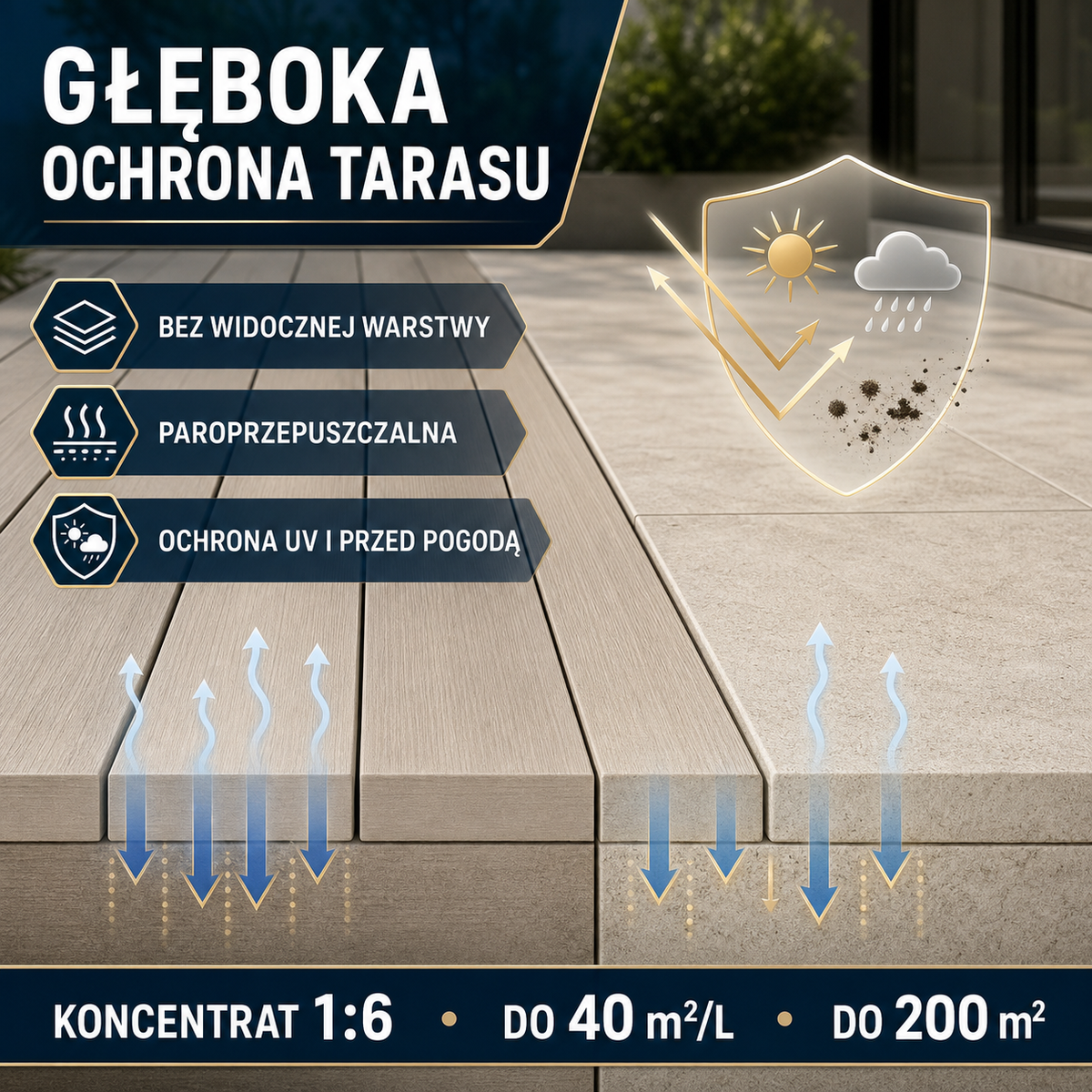 IZOMARK protective coating terrace