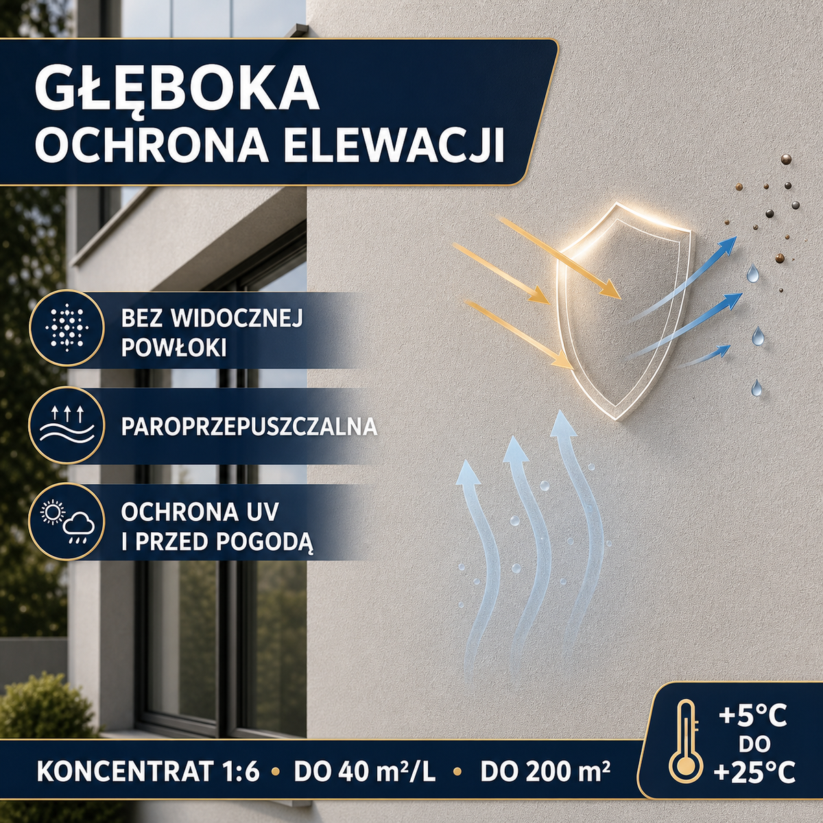 IZOMARK protective coating facade plaster